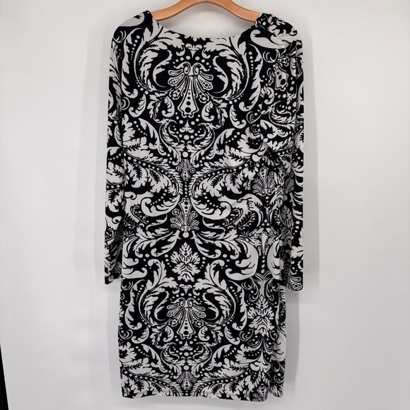 INC International Concepts Womens Black White Paisley Print Dress size 0X plus - Picture 13 of 13